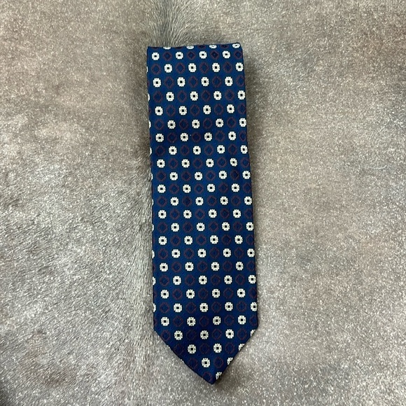 Ermenegildo Zegna Other - Ermenegildo Zegna Necktie 100% Silk Geometric Medallions